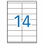 Klebeetiketten Apli 1275 100 Blatt 105 X 40 mm Weiß