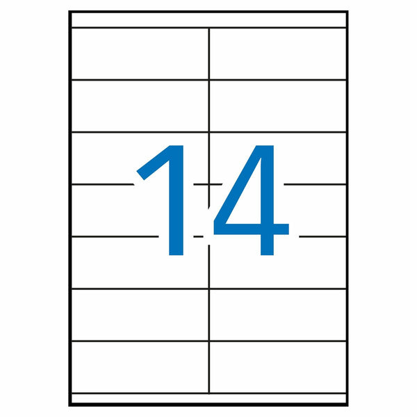 Klebeetiketten Apli 1275 100 Blatt 105 X 40 mm Weiß