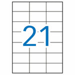 Klebeetiketten Apli 1276 Weiß 100 Blatt 70 x 42,4 mm