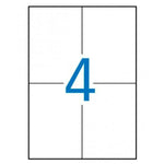 Klebeetiketten Apli 1280 100 Bettlaken 105 x 148 mm Weiß A4