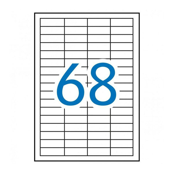 Klebeetiketten Apli 1282 100 Bettlaken 48,5 x 16,9 mm Weiß