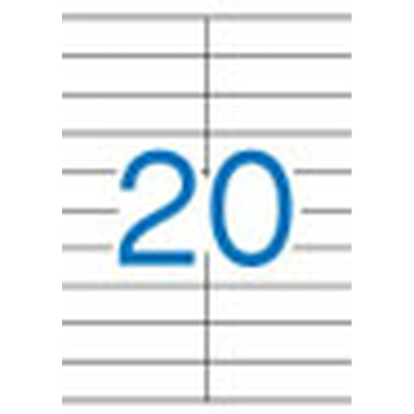 Klebeetiketten Apli 01299 100 Blatt 105 x 29 mm Weiß