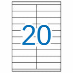 Klebeetiketten Apli 01299 100 Blatt 105 x 29 mm Weiß