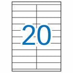 Klebeetiketten Apli 01299 100 Blatt 105 x 29 mm Weiß