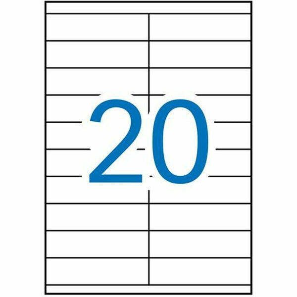 Klebeetiketten Apli 01299 100 Blatt 105 x 29 mm Weiß