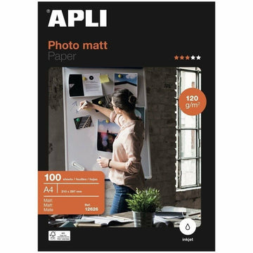 Glänzendes Photopapier Apli 12626 (100 Stück)