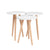 3er-Set Tischchen Alexandra House Living Weiß natürlich Holz MDP 35 x 49 x 35 cm 35 x 45 x 35 cm 35 x 47 x 35 cm