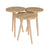 3er-Set Tischchen Alexandra House Living natürlich Eg Holz MDP 35 x 49 x 35 cm 35 x 45 x 35 cm 35 x 47 x 35 cm