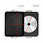 Backofenform Valira 4687/25 35 x 27 cm Schwarz Edelstahl Aluminium