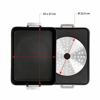 Backofenform Valira 4687/25 35 x 27 cm Schwarz Edelstahl Aluminium