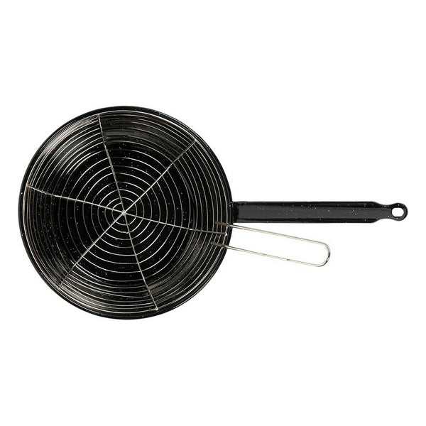 Bratpfanne mit Korb Vaello Schwarz Emaillierter Edelstahl (Ø 24 cm)