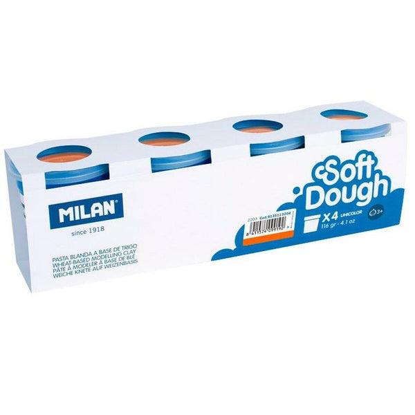 Satz mit formbarer Knetmasse Milan Soft Dough Orange 116 g