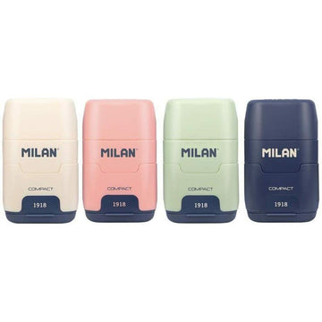 Set aus Radiergummi und Bleistiftspitzer Milan 1918 Bunt