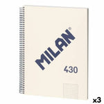 Notizbuch Milan 430 Beige A4 80 Blatt (3 Stück)
