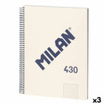 Notizbuch Milan 430 Beige A4 80 Blatt (3 Stück)