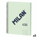 Notizbuch Milan 430 grün A4 80 Blatt (3 Stück)