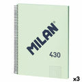 Notizbuch Milan 430 grün A4 80 Blatt (3 Stück)