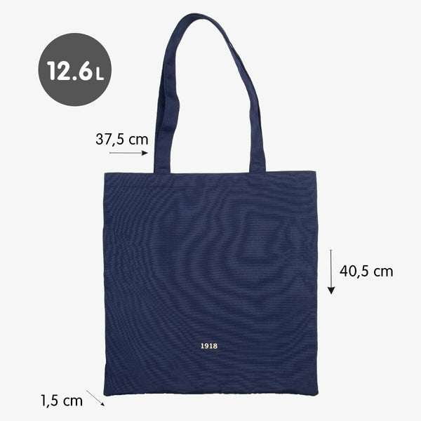 Tasche aus Segeltuch Milan 1918 Marineblau 41 x 38 x 0,5 cm