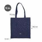 Tasche aus Segeltuch Milan 1918 Marineblau 38 x 41 cm