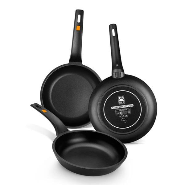Antihaftbeschichtete Pfanne BRA Sartén Efficient Ø 22 cm Schwarz Metall Aluminium