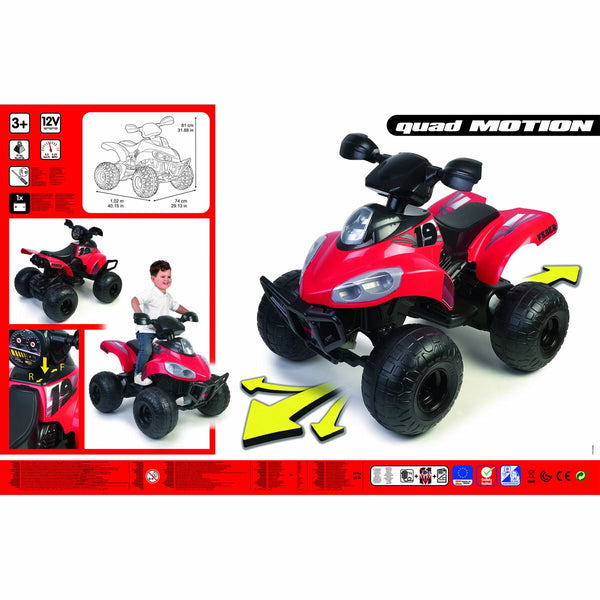 Elektro-Quad Motion Feber 12V Rot (74 x 81 x 102 cm)