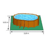 Schwimmbad Abnehmbar Gre Pacific KIT500W Oval Holz 500 x 300 x 120 cm