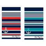 Strandbadetuch Secaneta Skot Blau Jacquard Samt