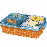 Lunchbox mit Fächern Pokémon Bunt 16 x 6 x 12,5 cm