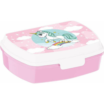 Lunchbox Stor Rosa Polypropylen Einhorn rechteckig