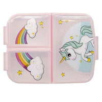 Brotdose mit Besteckfach Stor Unicorn Rainbow (6,7 x 16,5 x 19,5 cm)