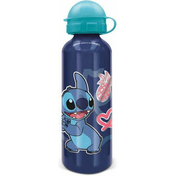 Wasserflasche Stitch Blau Aluminium 530 ml