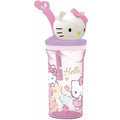 Becher mit Strohhalm Hello Kitty 360 ml 3D