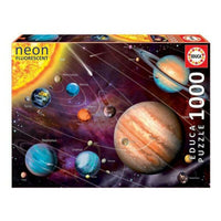 Puzzle Sistema Solar Neon Fluorescent Educa 14461 (1000 pcs)