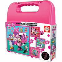 Set mit 4 Puzzeln Educa Minnie & The Happy Helpers