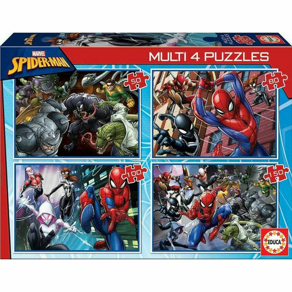 Set mit 4 Puzzeln Spiderman Educa 18102 380 Stücke