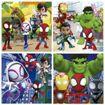 Set mit 4 Puzzeln Spidey & His Amazing Friends 43 Stücke