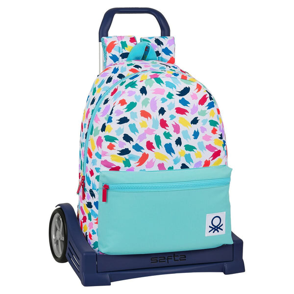 Schulrucksack mit Rädern Benetton Painting Bunt