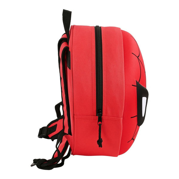 Kinderrucksack 3D Spiderman 642267358 Schwarz Rot 31 x 31 x 10 cm
