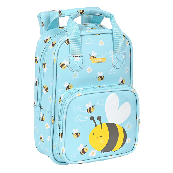 Schulrucksack Safta Abeja Hellblau 20 x 28 x 8 cm