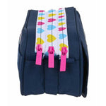 Dreifaches Mehrzweck-Etui Benetton Love Marineblau 21,5 x 10 x 8 cm