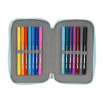 Doppel-Federtasche Moos Garden türkis 12.5 x 19.5 x 4 cm (28 Stücke)