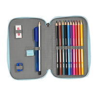 Doppel-Federtasche Moos Garden türkis 12.5 x 19.5 x 4 cm (28 Stücke)
