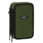 Dreifaches Federmäppchen Safta Dark forest Schwarz grün 12.5 x 19.5 x 5.5 cm (36 Stücke)