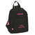 Lässiger Rucksack Kappa Black and pink Schwarz 13 L