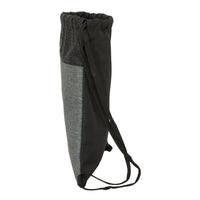 Rucksacktasche mit Bändern BlackFit8 Old school Schwarz Grau 35 x 40 x 1 cm