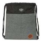 Rucksacktasche mit Bändern BlackFit8 Old school Schwarz Grau 35 x 40 x 1 cm