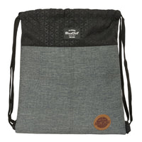Rucksacktasche mit Bändern BlackFit8 Old school Schwarz Grau 35 x 40 x 1 cm