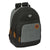 Schulrucksack BlackFit8 Old school Schwarz Grau 32 x 42 x 15 cm
