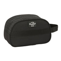 Reise-Toilettentasche BlackFit8 Old school Schwarz Grau Wiederverwertbar 26 x 15 x 12 cm