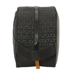 Reise-Toilettentasche BlackFit8 Old school Schwarz Grau Wiederverwertbar 26 x 15 x 12 cm